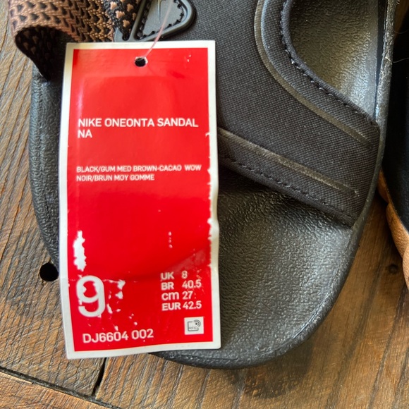 Nike - Sandal Oneonta -  Size 9 DJ6604-002 Black /Cacao / Medium Brown - Picture 3 of 4